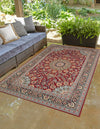 Patio Elegance Collection Area Rug -  Bower Rectangle Red  lifestyle 3