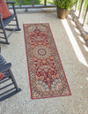 Patio Elegance Collection Area Rug -  Bower Runner Red  lifestyle 41
