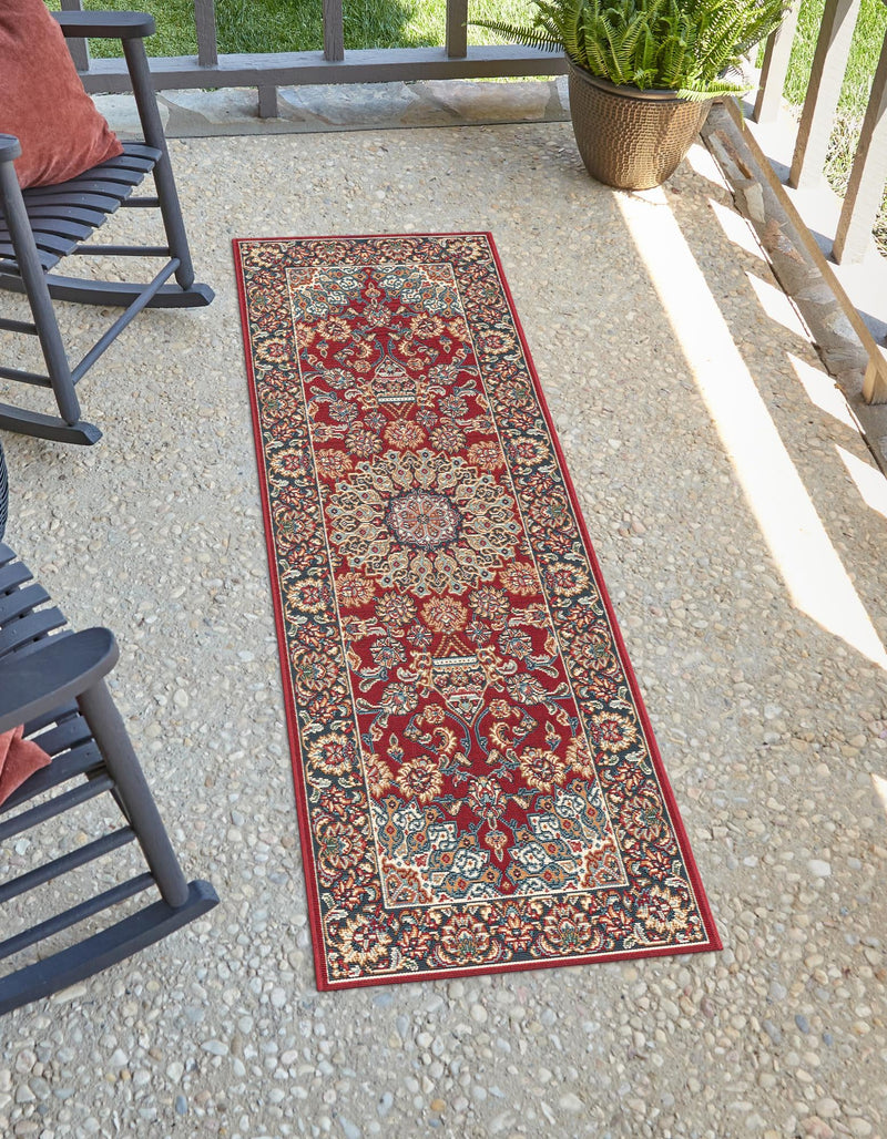 Patio Elegance Collection Area Rug -  Bower Runner Red  lifestyle 41