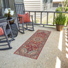 Patio Elegance Collection Area Rug -  Bower Runner Red  lifestyle 134
