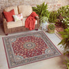 Patio Elegance Collection Area Rug -  Bower Square Red  lifestyle 128