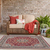 Patio Elegance Collection Area Rug -  Bower Square Red  lifestyle 135