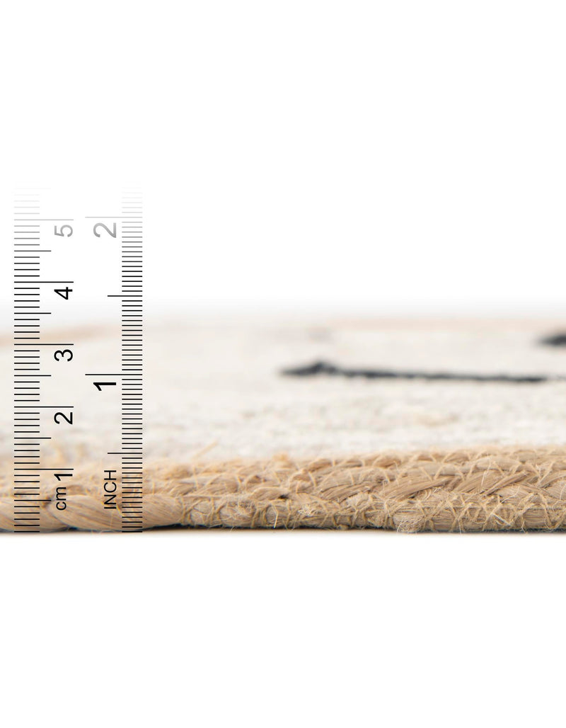 Playful Threads Jute Collection Area Rug - Tanglewood Round White and Natural  lifestyle 104