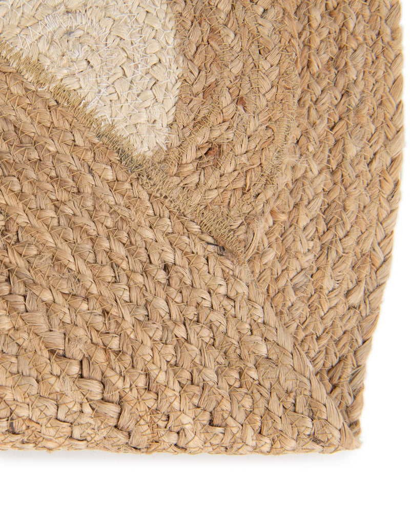 Playful Threads Jute Collection Area Rug - Tanglewood Round White and Natural  lifestyle 130