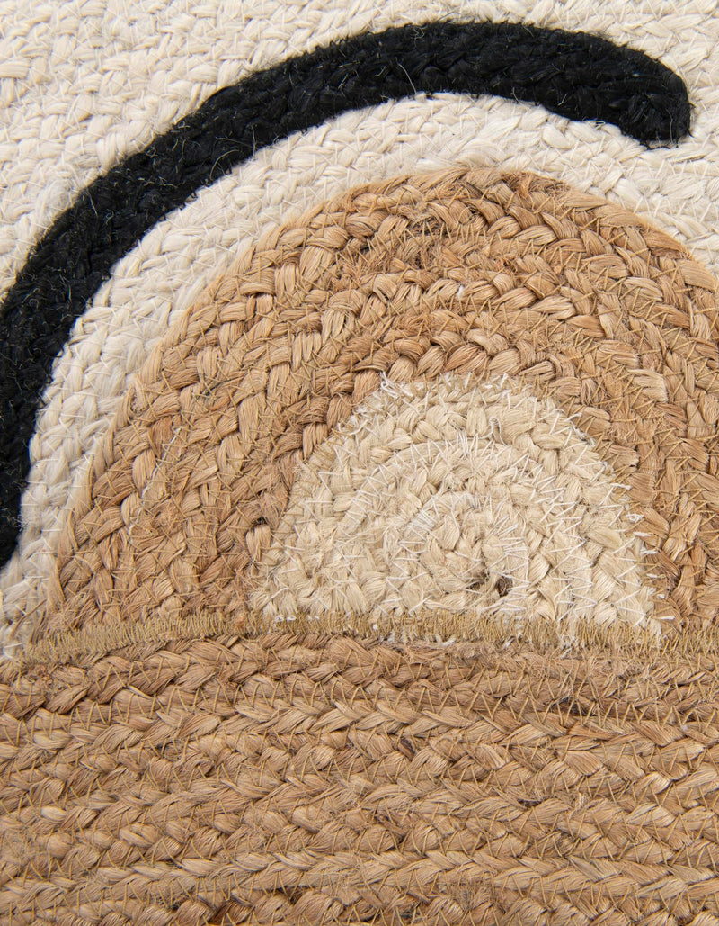 Playful Threads Jute Collection Area Rug - Tanglewood Round White and Natural  lifestyle 148