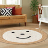 Playful Threads Jute Collection Area Rug - Tanglewood Round White and Natural  lifestyle 162