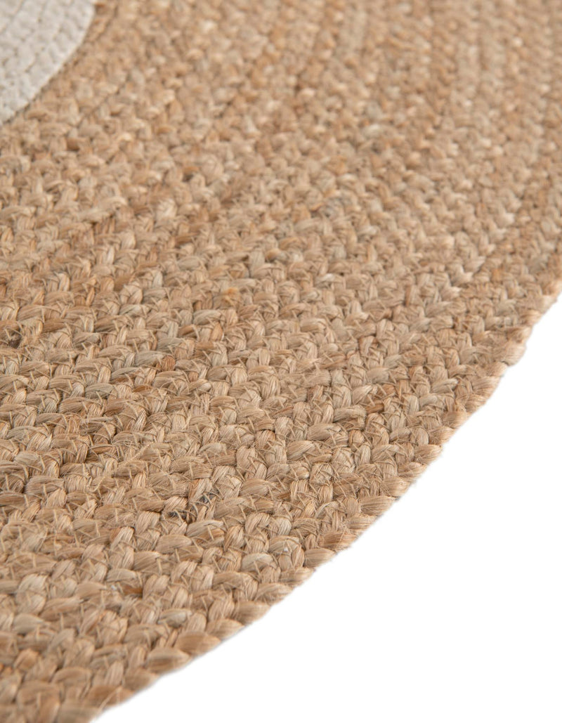Playful Threads Jute Collection Area Rug - Tanglewood Round Natural and White  lifestyle 68