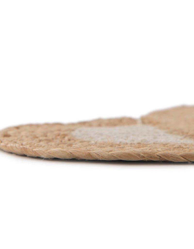 Playful Threads Jute Collection Area Rug - Tanglewood Round Natural and White  lifestyle 83