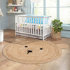 Playful Threads Jute Collection Area Rug - Tanglewood Round Natural  lifestyle 104