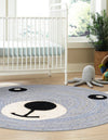 Playful Threads Jute Collection Area Rug - Tanglewood Round Gray  lifestyle 63