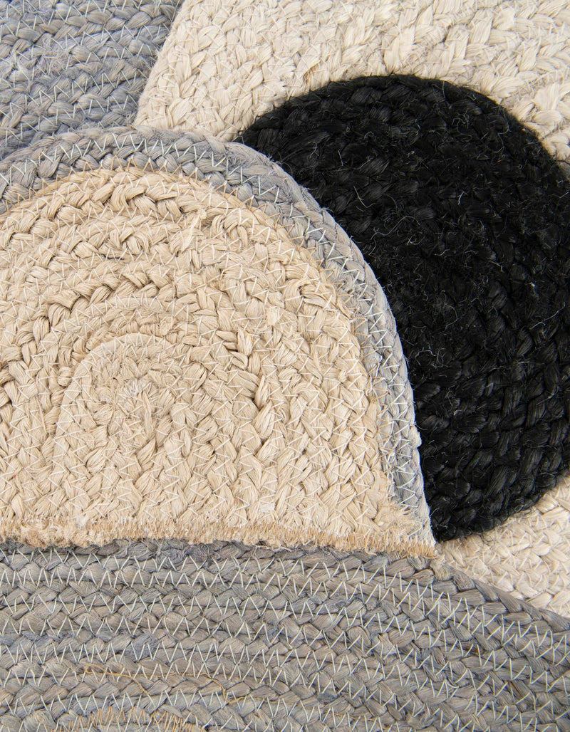 Playful Threads Jute Collection Area Rug - Tanglewood Round Gray  lifestyle 149
