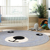 Playful Threads Jute Collection Area Rug - Tanglewood Round Gray  lifestyle 163