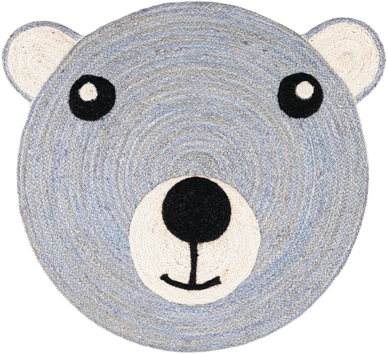 Playful Threads Jute Collection Area Rug - Tanglewood Round Gray  lifestyle 48