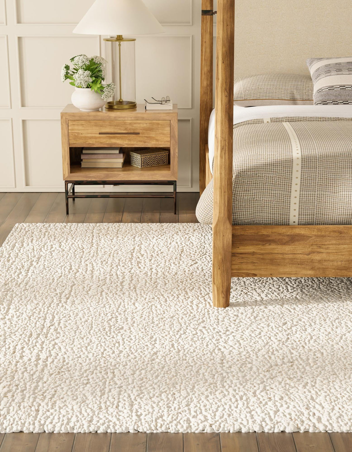 Wellington Luxe Shag Collection Area Rug - Kapiti Rectangle Moroccan Ivory  lifestyle 5
