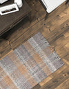 Sustainable Grid Indoor-Outdoor Oasis Collection Area Rug - Savannah Runner Desert Gray  lifestyle 96
