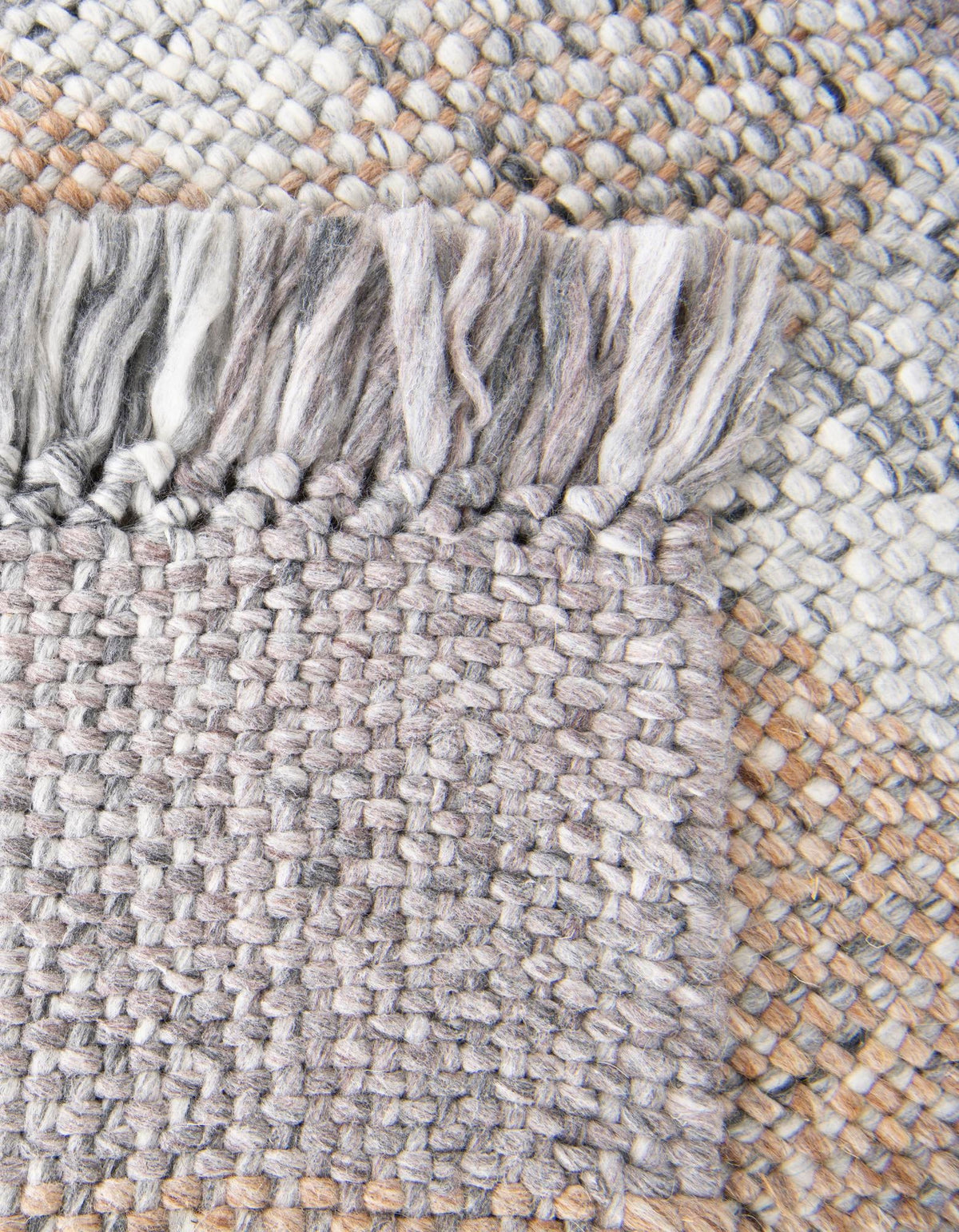Sustainable Grid Indoor-Outdoor Oasis Collection Area Rug - Savannah Runner Desert Gray  lifestyle 111