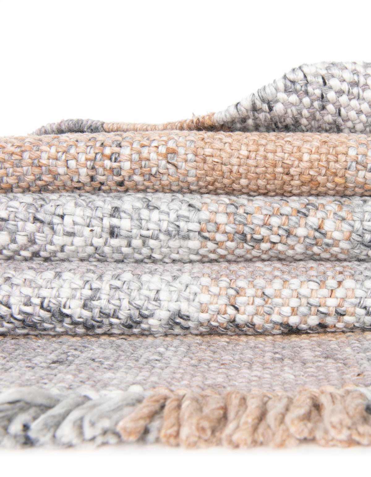 Sustainable Grid Indoor-Outdoor Oasis Collection Area Rug - Savannah Runner Desert Gray  lifestyle 124