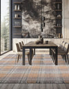 Sustainable Grid Indoor-Outdoor Oasis Collection Area Rug - Savannah Square Desert Gray  lifestyle 133