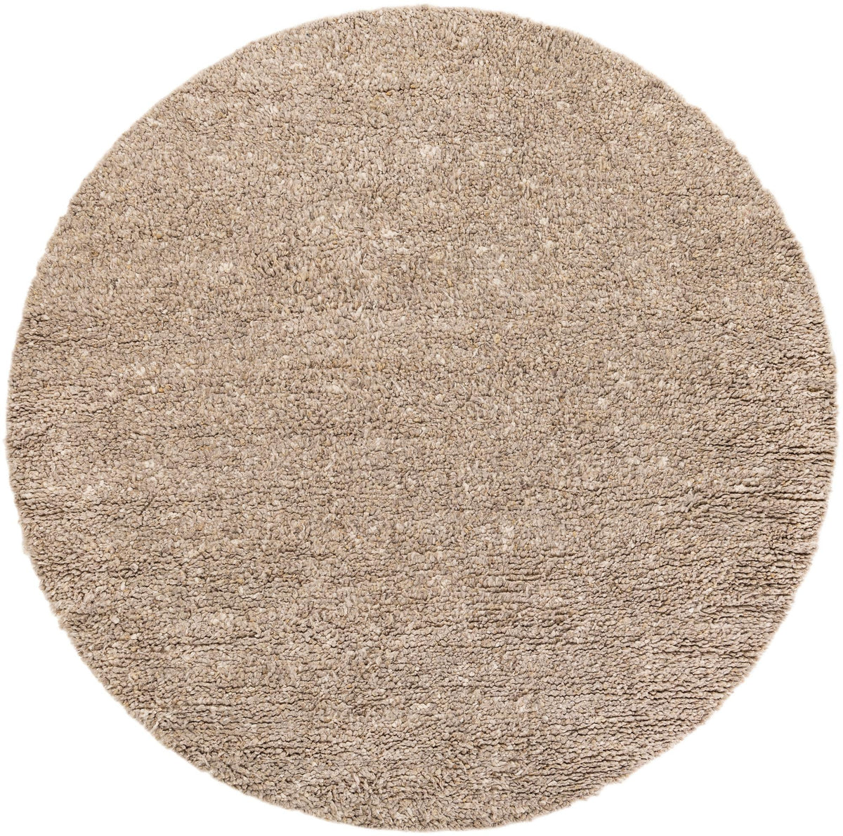 Wellington Luxe Shag Collection Area Rug - Kapiti Round Taupe  lifestyle 107