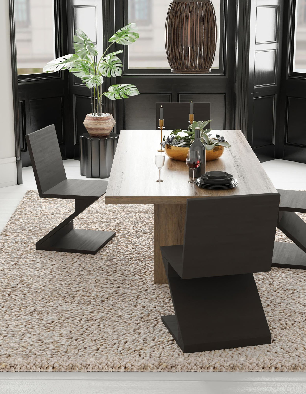 Wellington Luxe Shag Collection Area Rug - Kapiti Rectangle Taupe  lifestyle 13