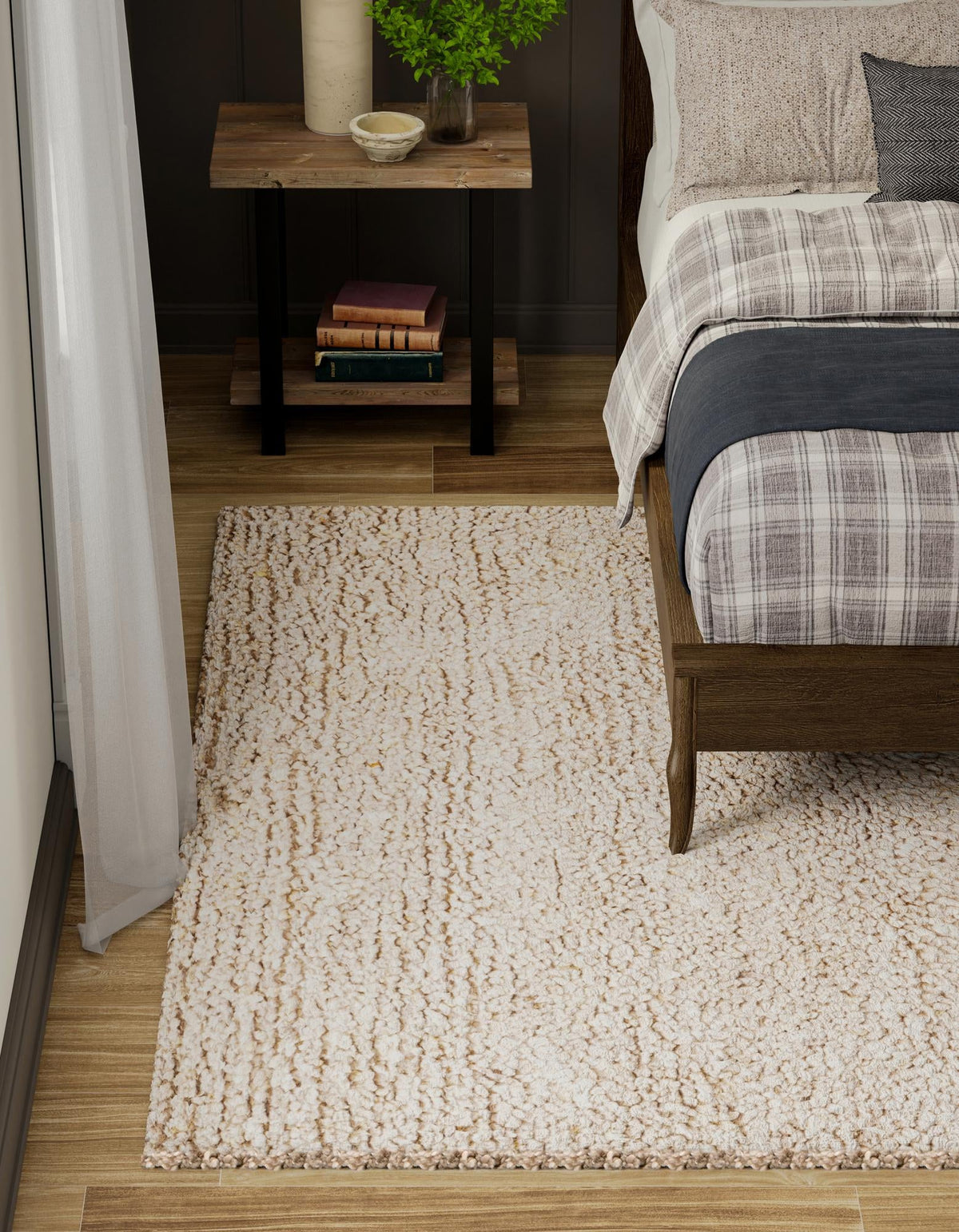 Wellington Luxe Shag Collection Area Rug - Kapiti Rectangle Taupe  lifestyle 15