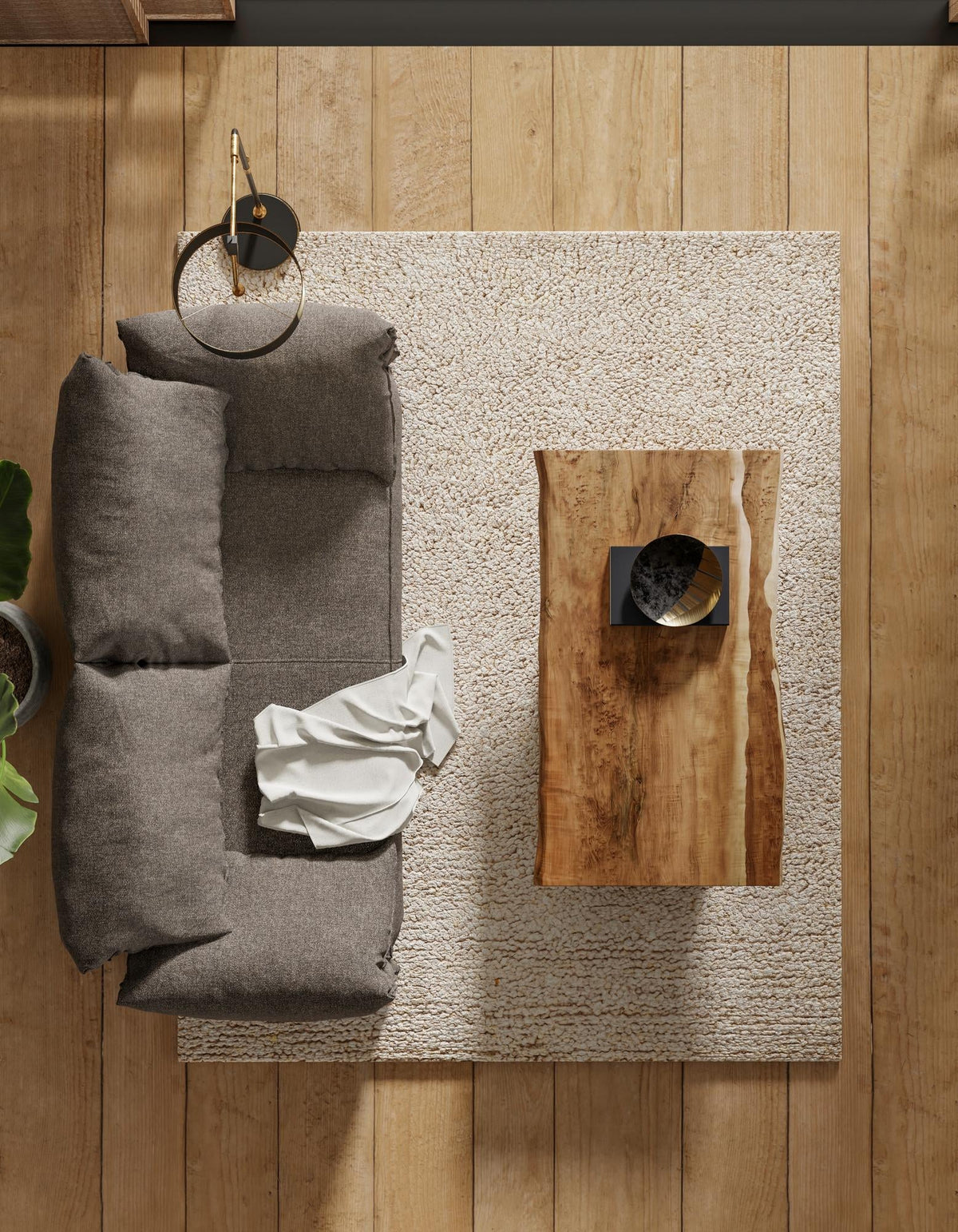 Wellington Luxe Shag Collection Area Rug - Kapiti Rectangle Taupe  lifestyle 42