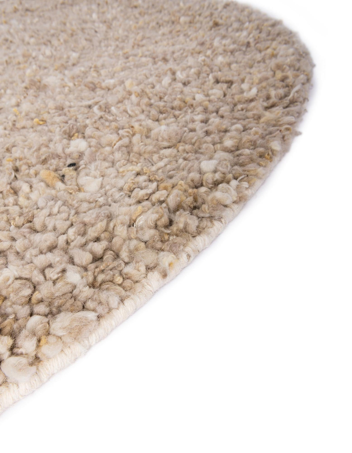 Wellington Luxe Shag Collection Area Rug - Kapiti Round Taupe  lifestyle 100