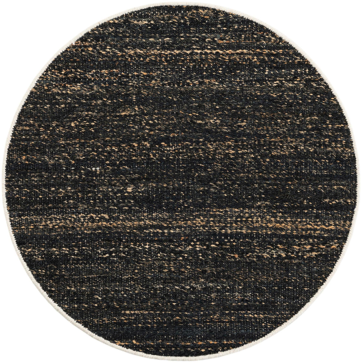 Coastal Haven Jute Collection Area Rug - Malibu Round Midnight Denim Blue  lifestyle 41