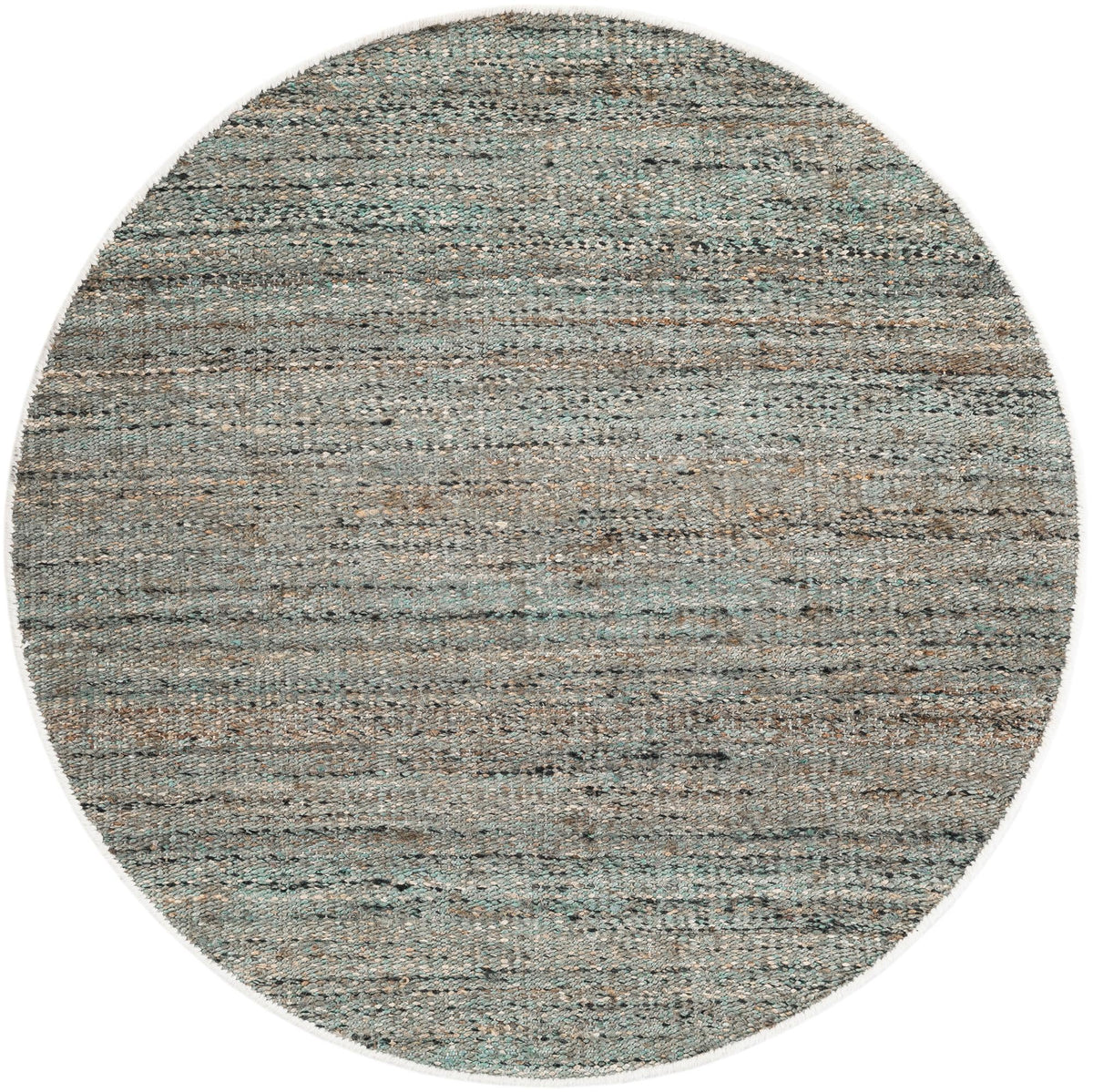 Coastal Haven Jute Collection Area Rug - Malibu Round Seaglass Blue  lifestyle 43