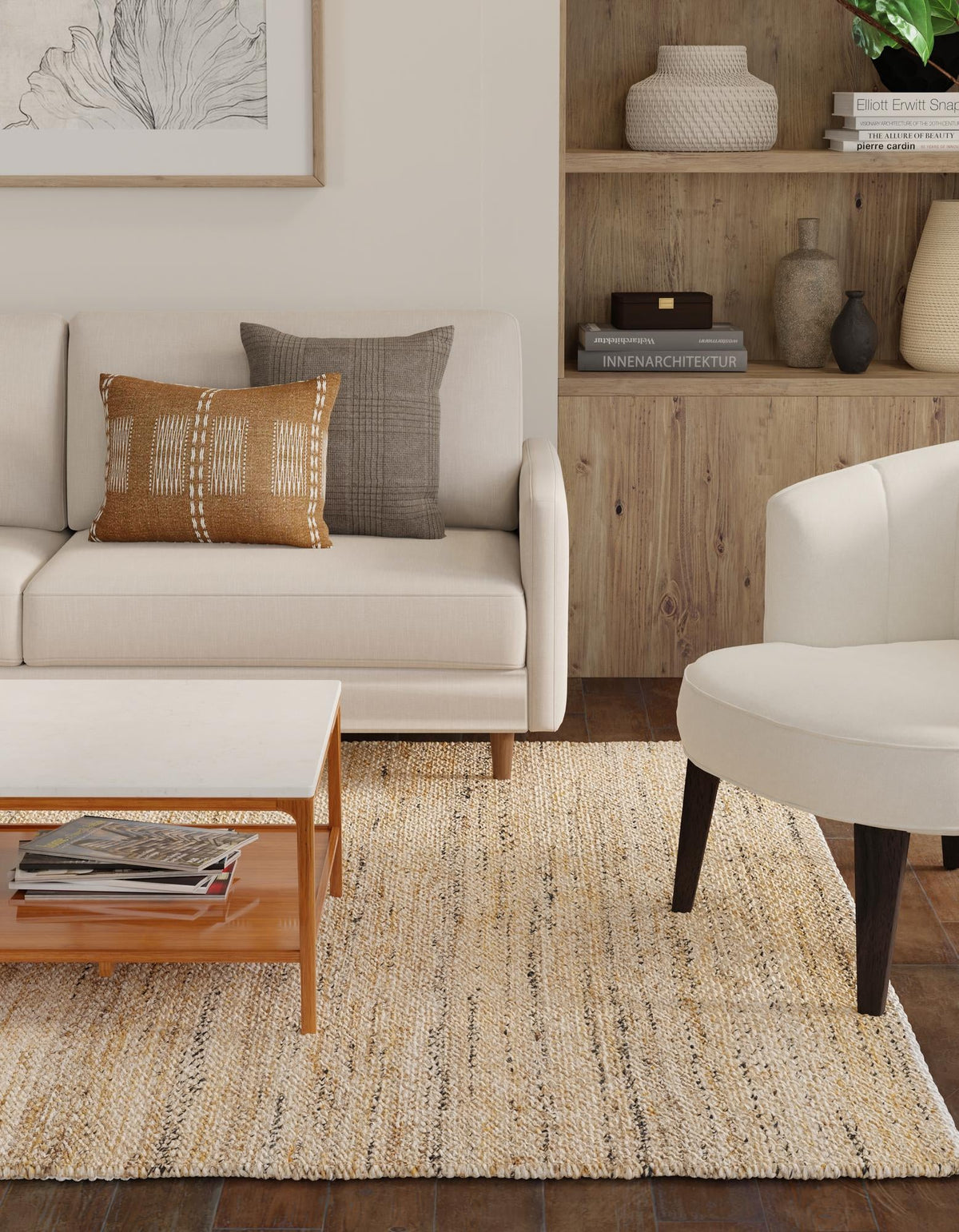 Coastal Haven Jute Collection Area Rug - Malibu Rectangle Palomino Ivory  lifestyle 18