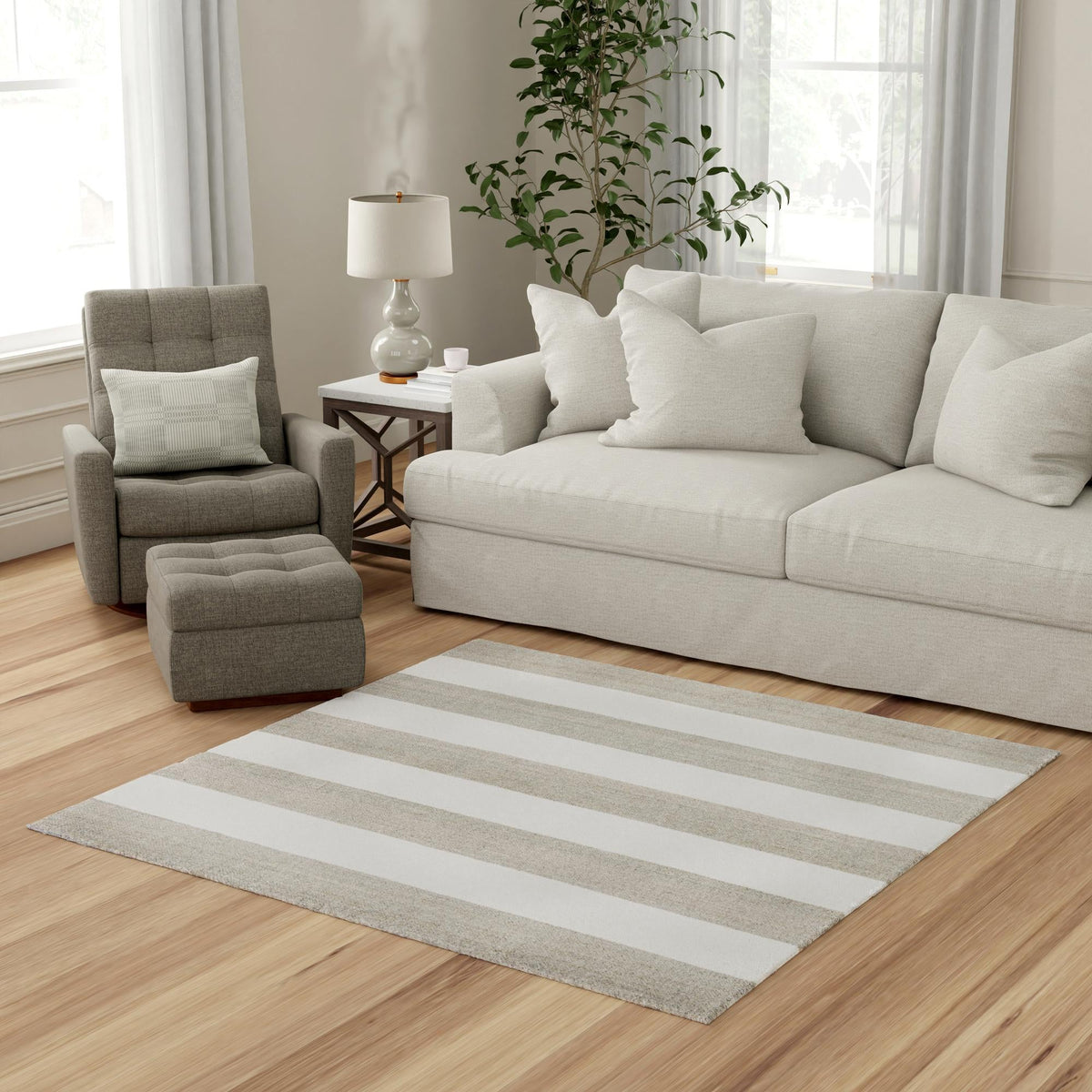 Martha's Vineyard Blueprints Collection Area Rug - Edgartown Square Gray  lifestyle 113