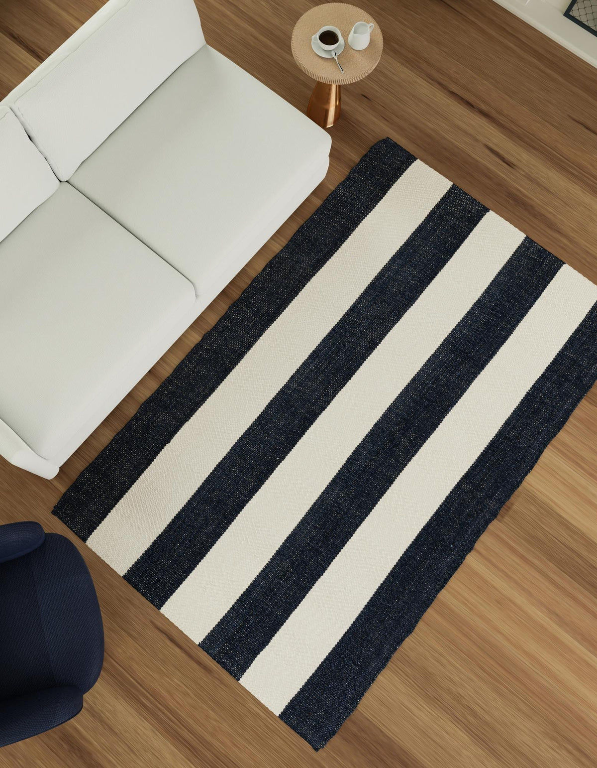 Martha's Vineyard Blueprints Collection Area Rug - Edgartown Rectangle Nautical Navy  lifestyle 10