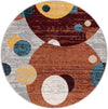 Aegean Elegance Washables Collection Area Rug -  Crete Round Multi  lifestyle 21