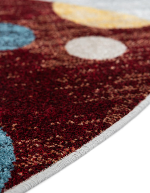 Aegean Elegance Washables Collection Area Rug -  Crete Round Multi  lifestyle 46