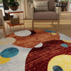 Aegean Elegance Washables Collection Area Rug -  Crete Round Multi  lifestyle 79