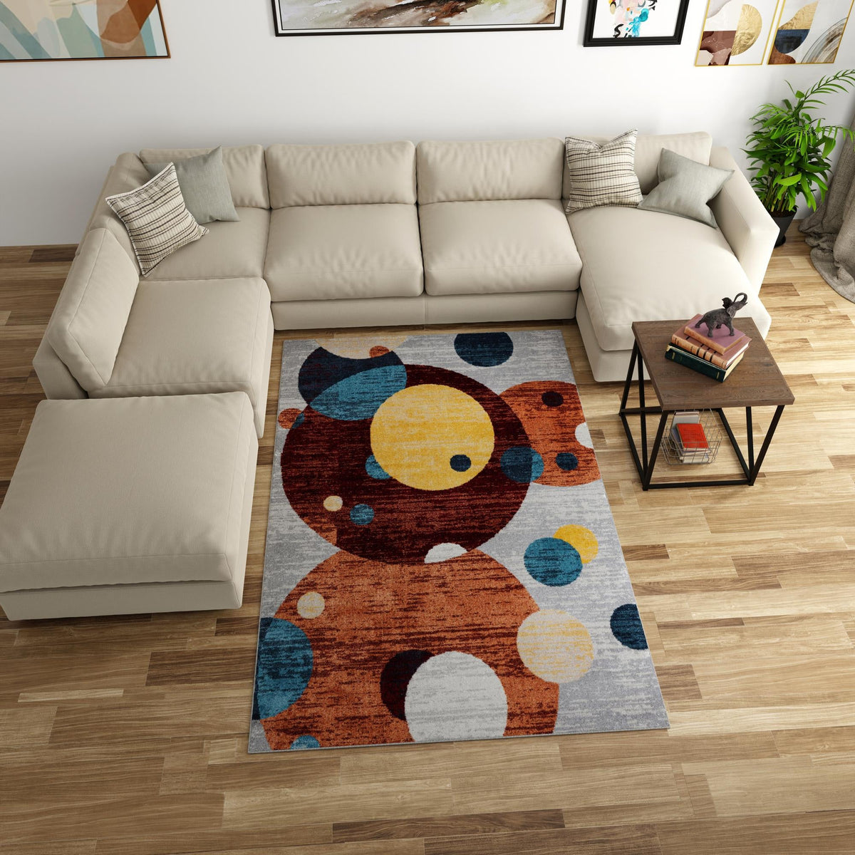 Aegean Elegance Washables Collection Area Rug -  Crete Rectangle Multi  lifestyle 16