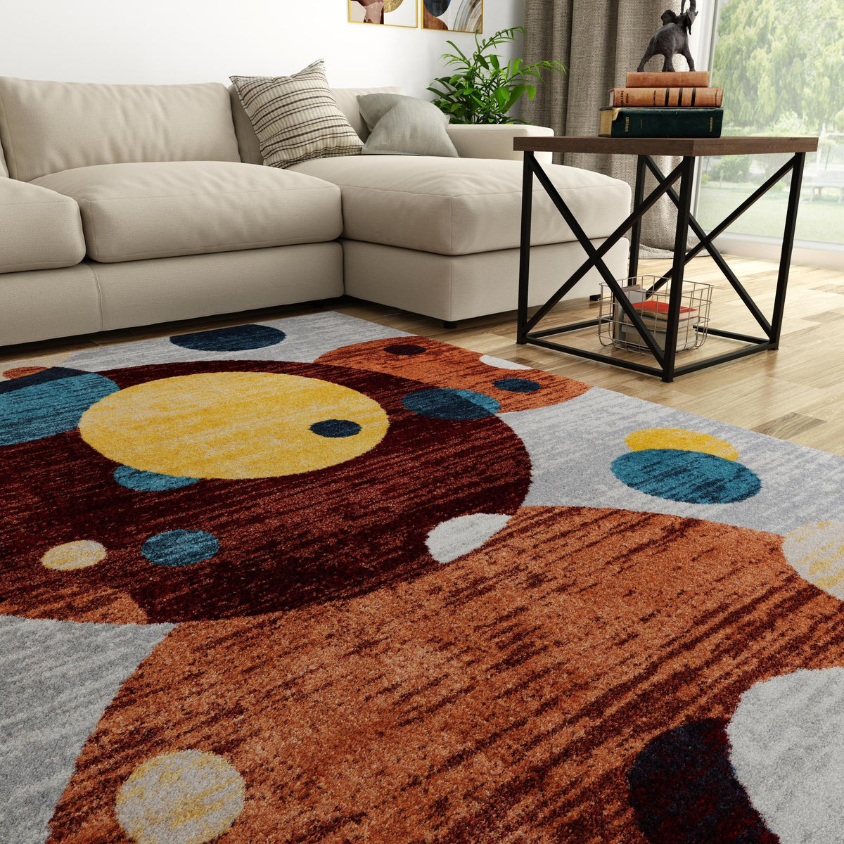 Aegean Elegance Washables Collection Area Rug -  Crete Rectangle Multi  lifestyle 18