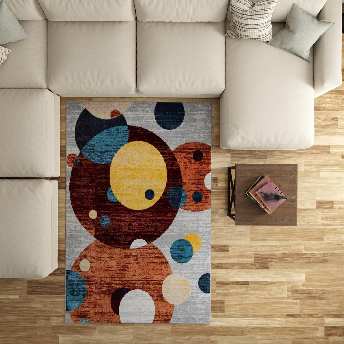 Aegean Elegance Washables Collection Area Rug -  Crete Rectangle Multi  lifestyle 19