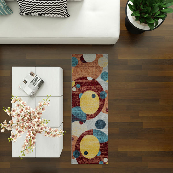 Aegean Elegance Washables Collection Area Rug -  Crete Runner Multi  lifestyle 81