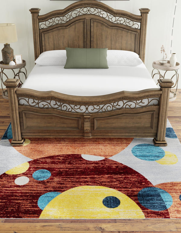Aegean Elegance Washables Collection Area Rug -  Crete Square Multi  lifestyle 32