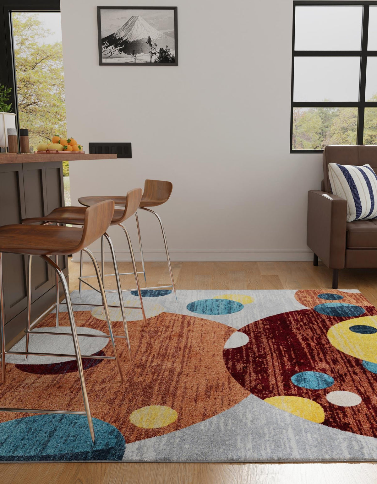 Aegean Elegance Washables Collection Area Rug -  Crete Square Multi  lifestyle 33