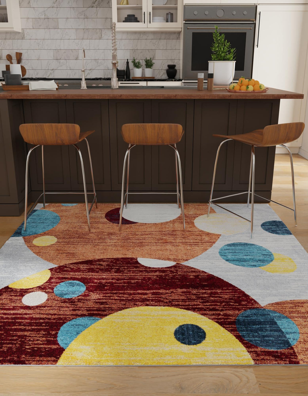 Aegean Elegance Washables Collection Area Rug -  Crete Square Multi  lifestyle 34