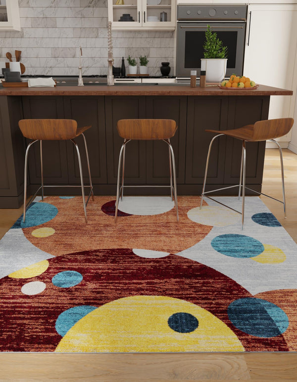 Aegean Elegance Washables Collection Area Rug -  Crete Square Multi  lifestyle 34