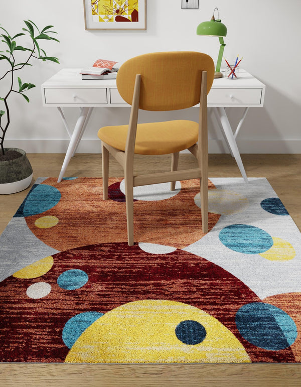 Aegean Elegance Washables Collection Area Rug -  Crete Square Multi  lifestyle 35