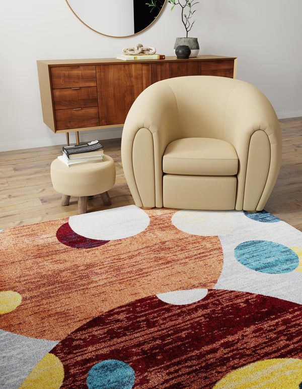 Aegean Elegance Washables Collection Area Rug -  Crete Square Multi  lifestyle 37