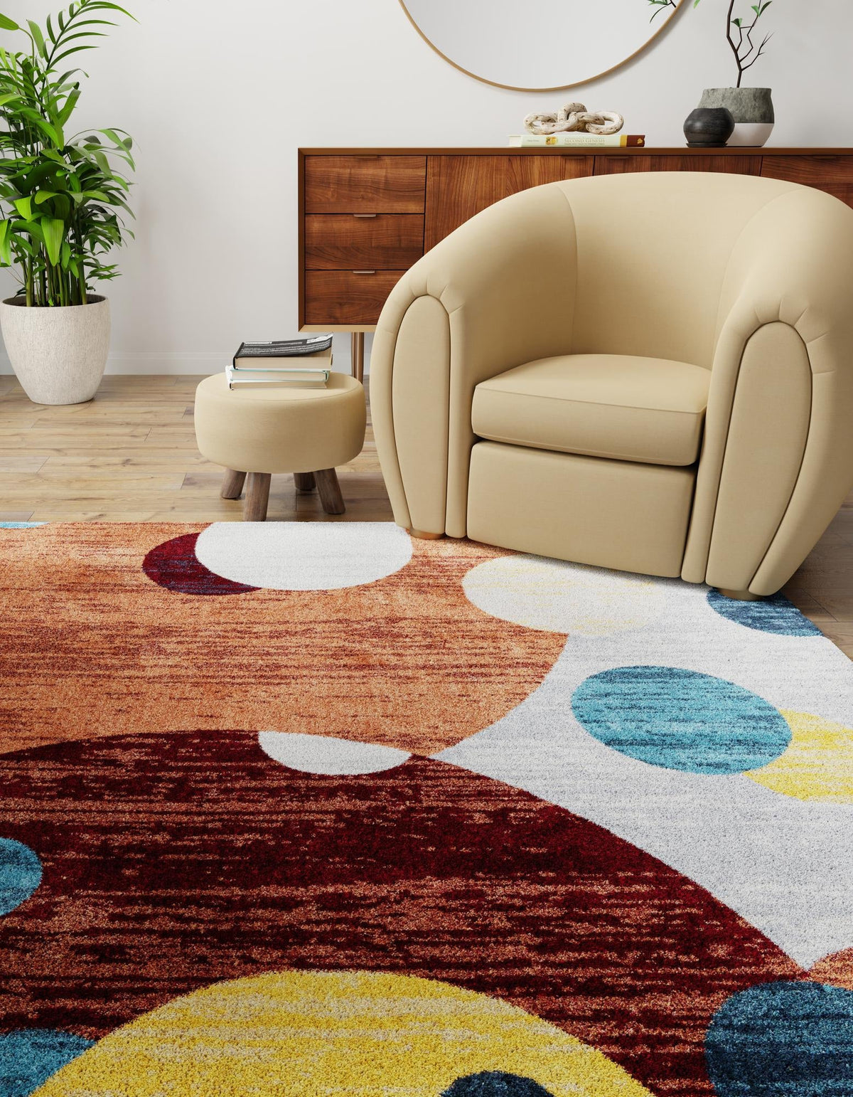 Aegean Elegance Washables Collection Area Rug -  Crete Square Multi  lifestyle 38