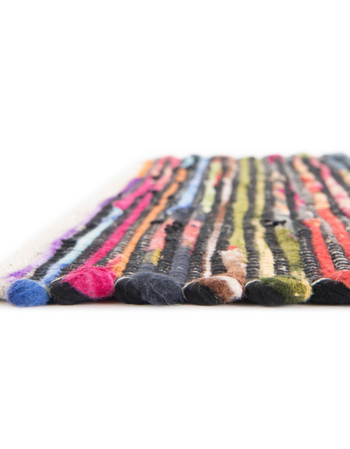 Thar Cotton Collection Area Rug - Alleppey Runner Multi Black  lifestyle 22