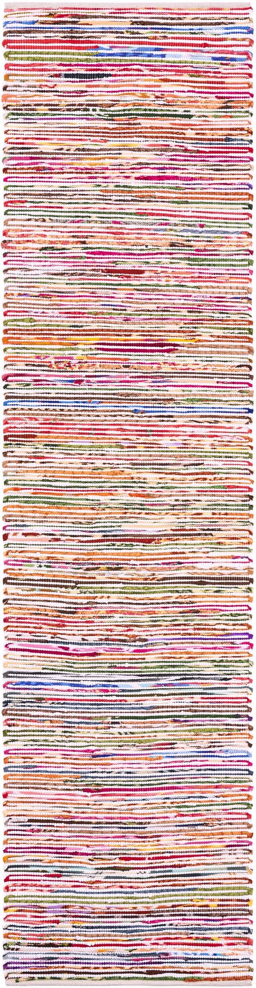 Thar Cotton Collection Area Rug - Alleppey Runner Multi White  lifestyle 48