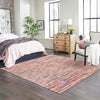 Thar Cotton Collection Area Rug - Alleppey Square Multi White  lifestyle 45