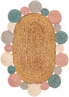Woven Seaside Jute Collection Area Rug - Sienna Oval Multi  lifestyle 2